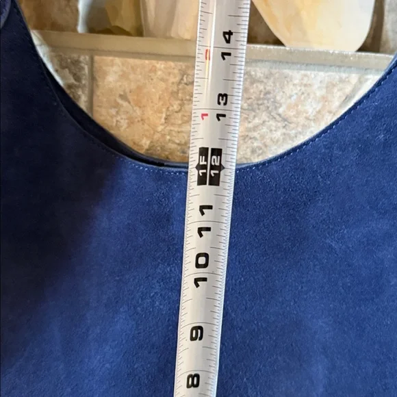 NWT Margo GORGEOUS Navy Suede Women's Large Shoulder Bag - Picture 3 of 7